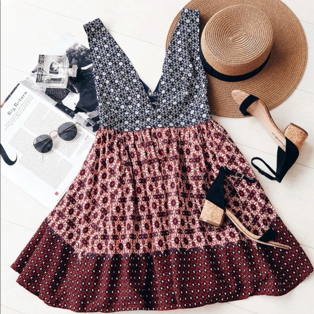 Lulu’s multicolored cut-out dress